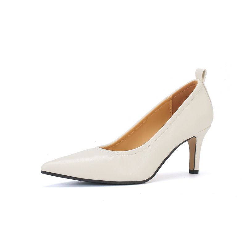Giày cao gót mũi nhọn miệng nông Jingang ZX60001 – giày stiletto đa năng xuân thu 2025 — màu đen