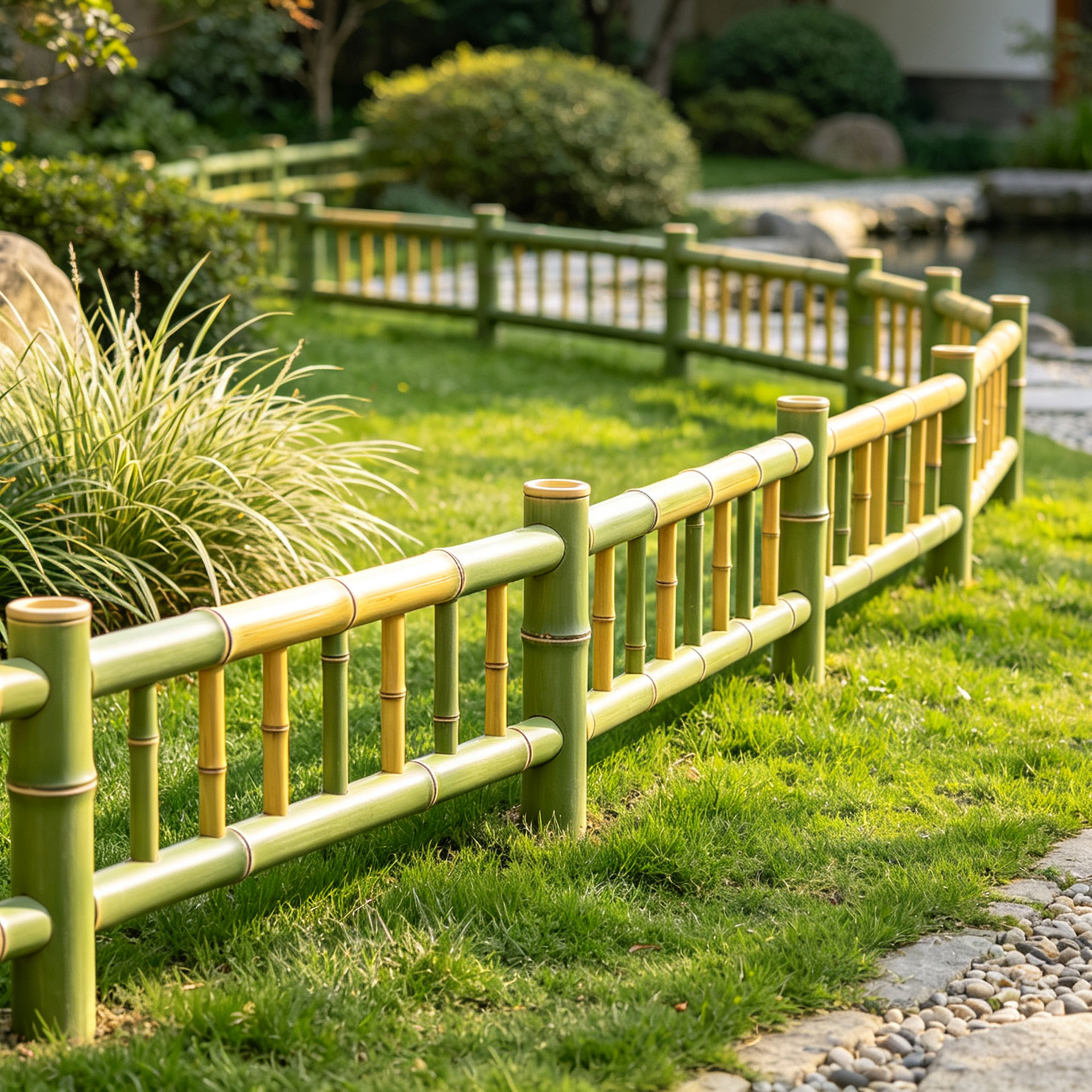 Cerca para Césped de PVC y Acero con Función de Protección para Jardín y Parque image 3
