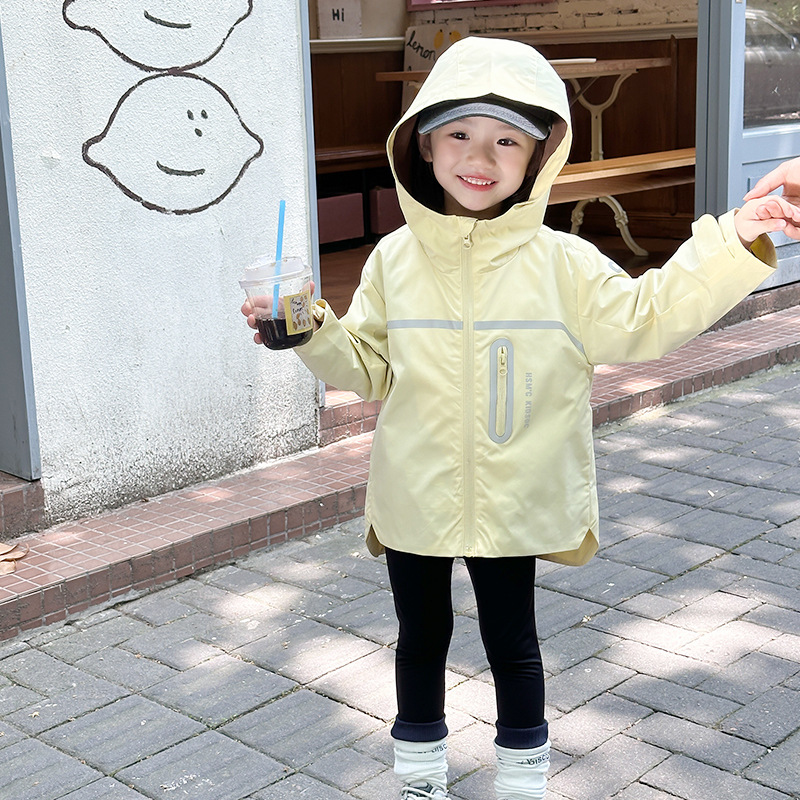 [재고] XIE JINMAO GIRLS 2024 가을 야외 하이킹 캠핑 자켓 러시 옷 산 어린이 자켓