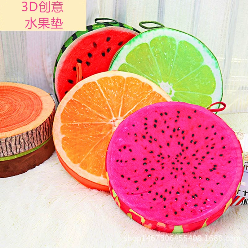 Фруктовая подушка утолщение большой мультяшный стул подушка фруктовая подушка арбуз детская подушка креативная круглая подушка