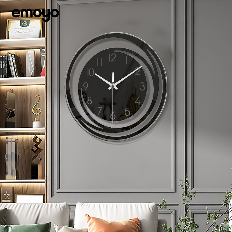 AliExpress transfronteriza Venta caliente Nueva simple reloj de pared de la sala de estar decoración atmosférica Reloj de pared digital Reloj mudo de suspensión