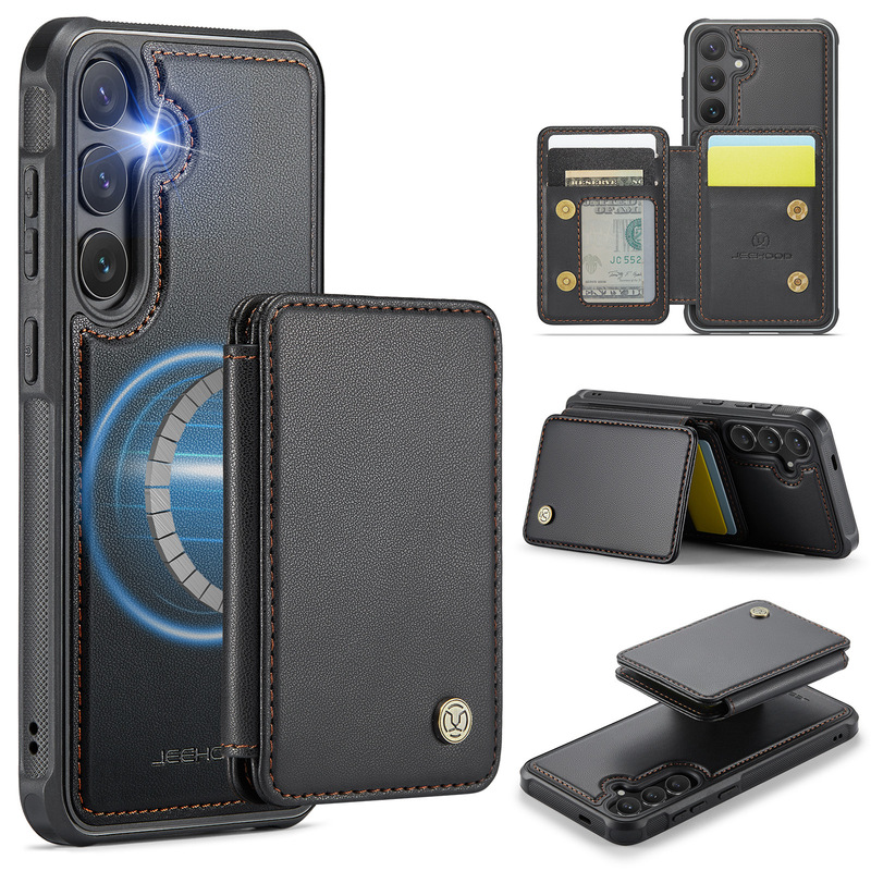 Suitable for the New Samsung S25 Mobile Phone Leather Case Magnetic Card Holder Protective Cover Galaxy A36 Card Mobile Phone Case