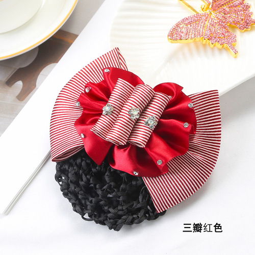 Hospital nurse hotel professional net flower hair clip three-petal net flower hotel, guest house and other special headwear hair net