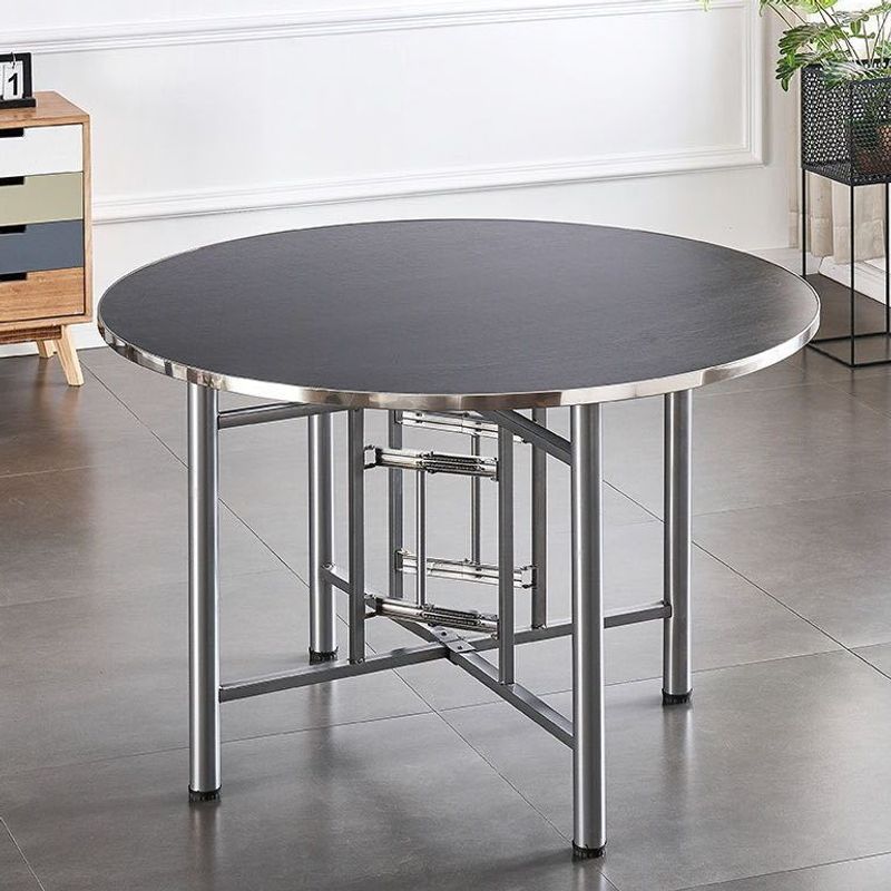 Large Round Table Round Tabletop Folding Table Frame Combination Glass Turntable Dining Table Canteen Dining Table Country Home Hotel Table
