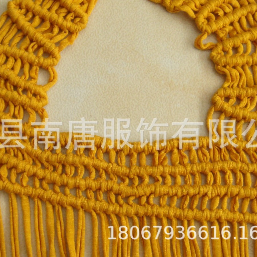 供应棉线手工编织服装时尚配饰花边衣领