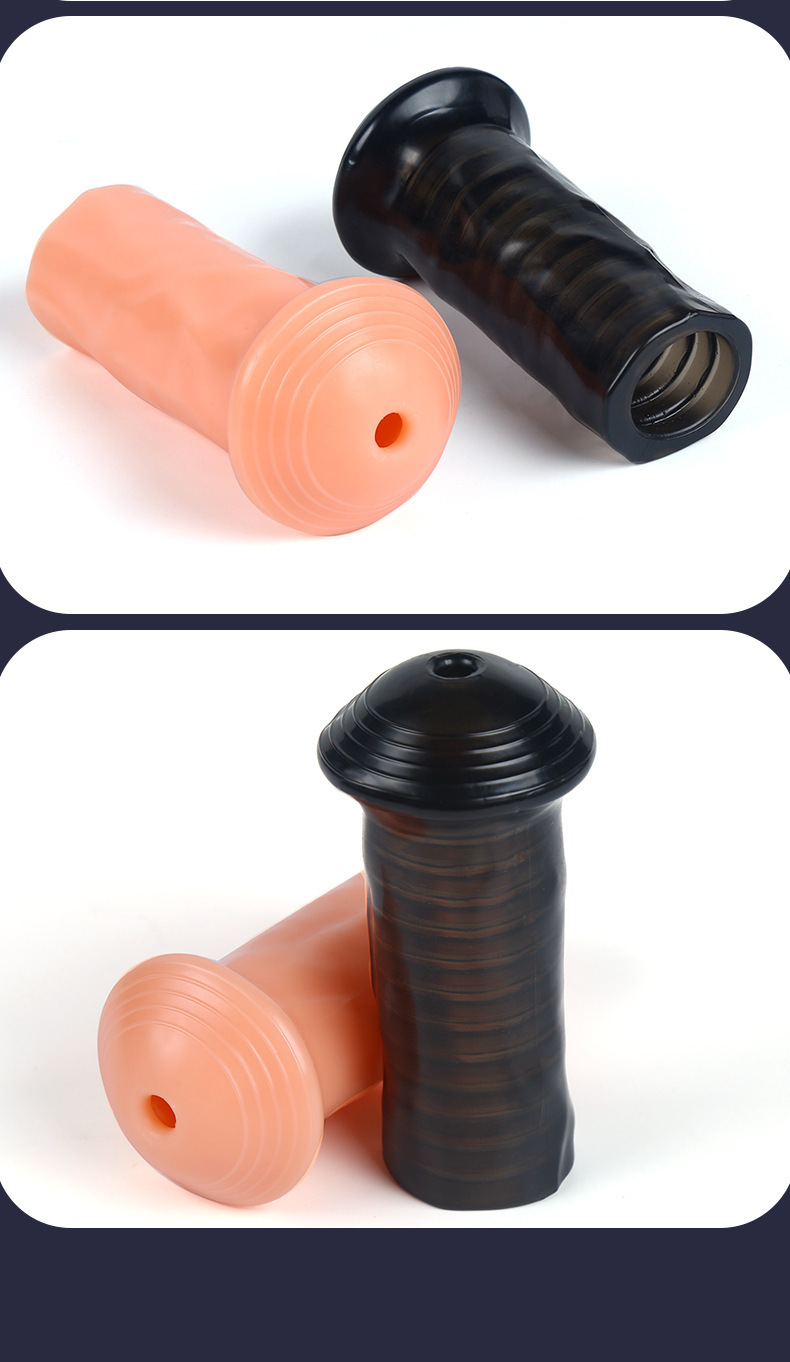 Wolf-Textured TPE Penis Sleeve, Desensitizing Delay Cover for Men, Coffee Color — detail image 16