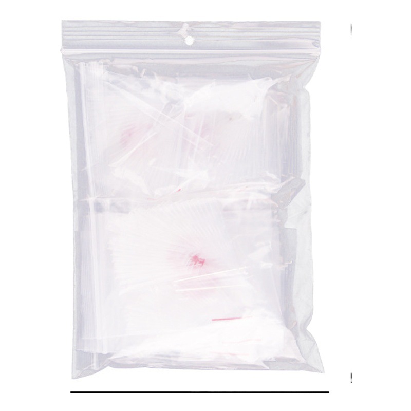 Uñas de manicura transfronterizas 500 piezas uñas postizas transparentes parches de uñas de tubo de agua en bolsas listos para la venta directa de fábrica estilo normcore