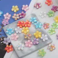 Новый стиль милый лазерный блесток цветной сливовый фитинги из смолы diy чехол для телефона патч серьги для волос материал