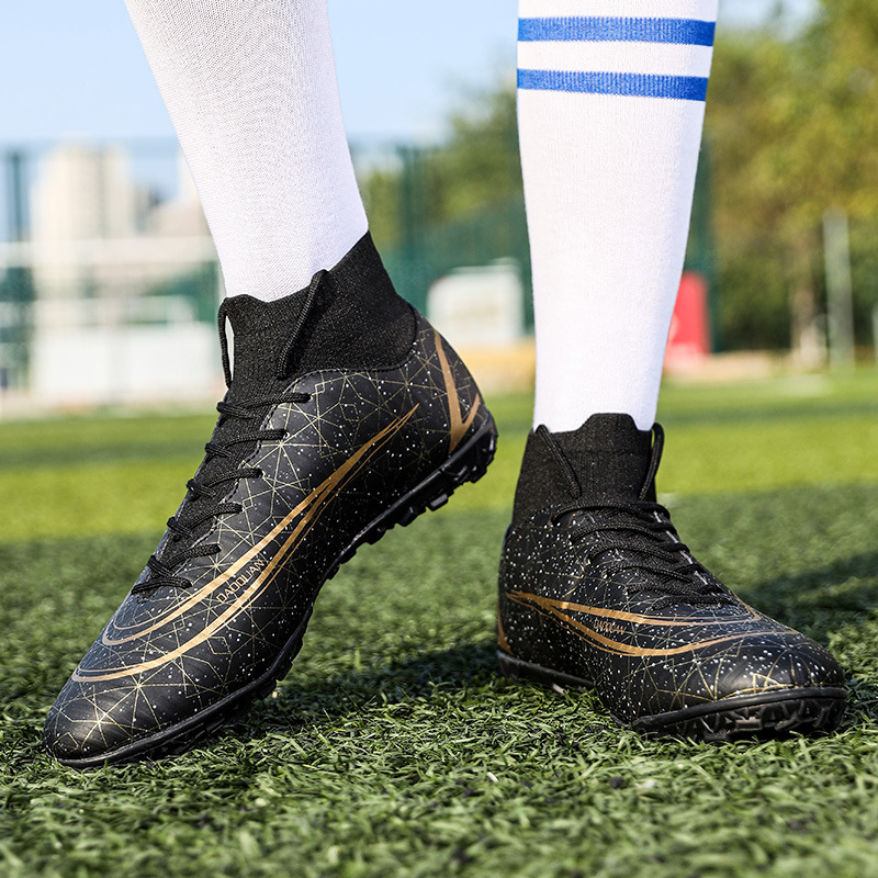 Scarpe da calcio transfrontaliere di grandi dimensioni da uomo S High Top Training Erba artificiale AG Spikes TF Unghie rotte Gioco di sport all'ingrosso_voghion.com
