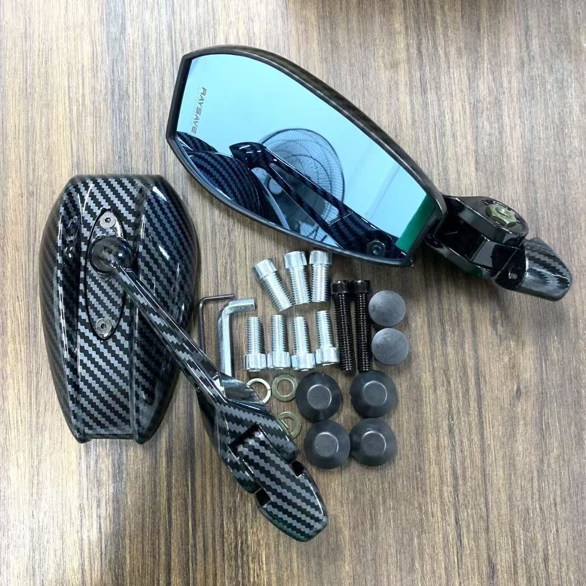 Motorcycle Electric Vehicle Rearview Mirror Aos4 Anti-Glare Carbon Fiber Reflector
