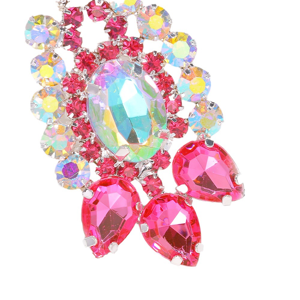 Europeo y americano sexy rhinestone collar de cuatro piezas Conjunto personalizado exagerado banquete brillante joyería traje conjunto de joyas