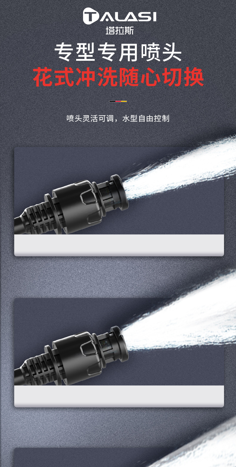 New 21V Lithium Battery Household Rechargeable Wireless High-Pressure Car Wash Machine High-Pressure Water Grab Convenient Car Wash Artifact