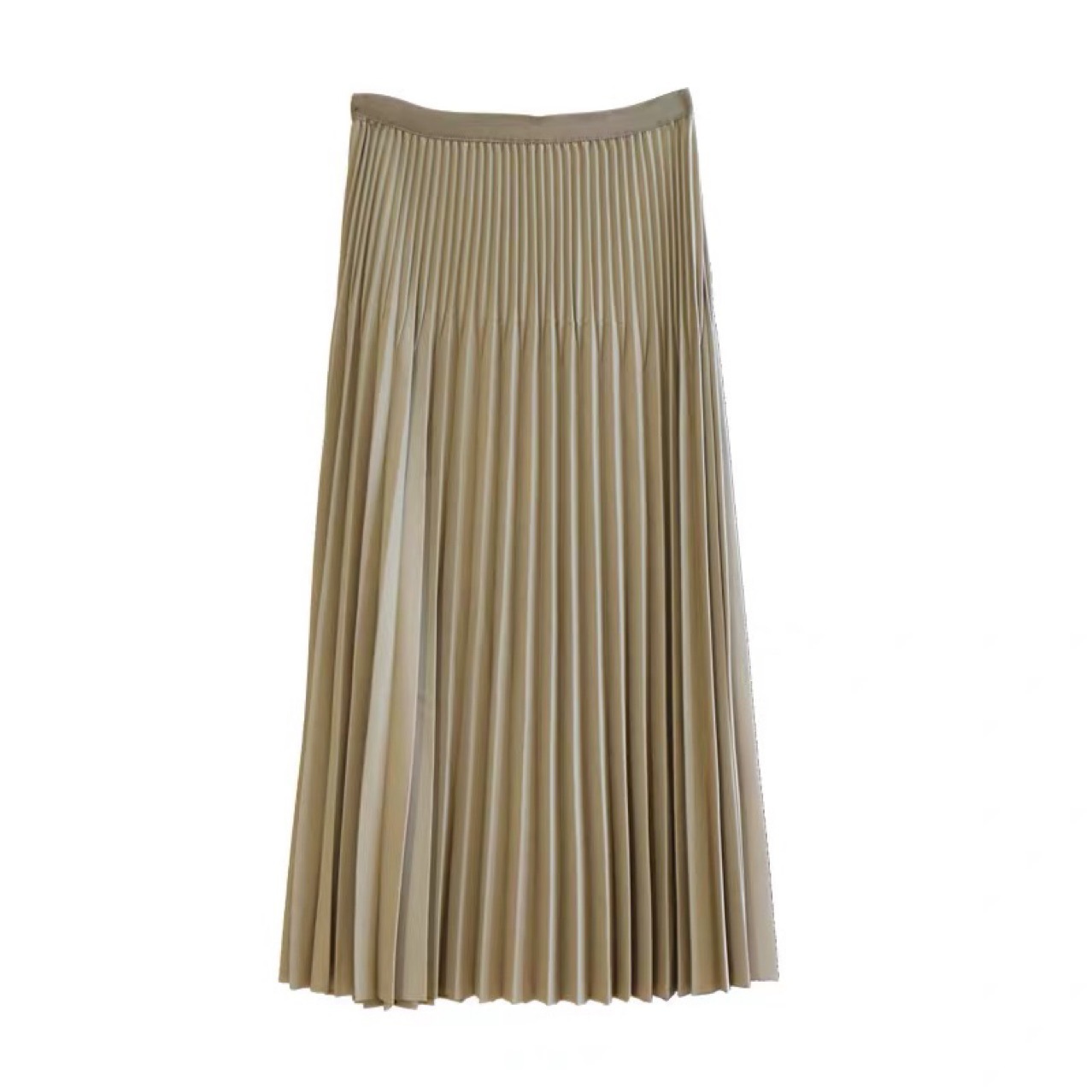 Huge skinny! Heavy Duty Double Pressure Pleated Intellectual Elegance A-line Mid-length Pleated Skirt Women's 21 Autumn Tail Single