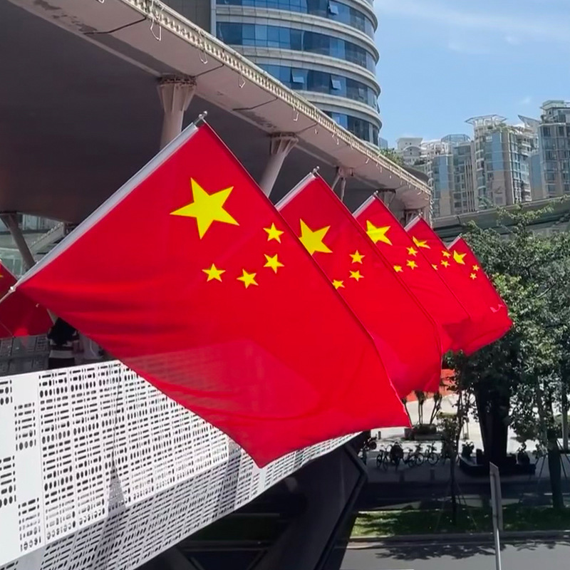 Y型工型灯杆旗街道五星红旗斜插旗壁挂旗底座V型电线杆工字国旗|undefined