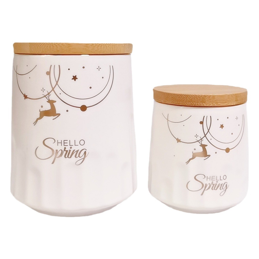 Exportación Oriente Medio exportación cerámica sellada tarro mate granos almacenamiento tarro cocina almacenamiento condimento tarro café té tarro