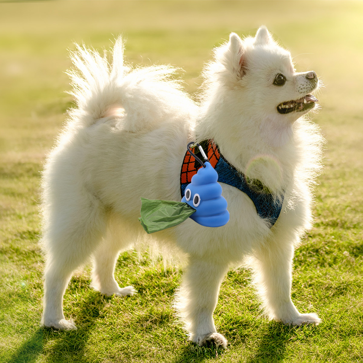 Distribuidor de bolsas de basura para mascotas, caja de almacenamiento portátil, bolsa de heces de gato, dispensador de bolsas de recolección de heces, contenedor de bolsas de recolección de heces