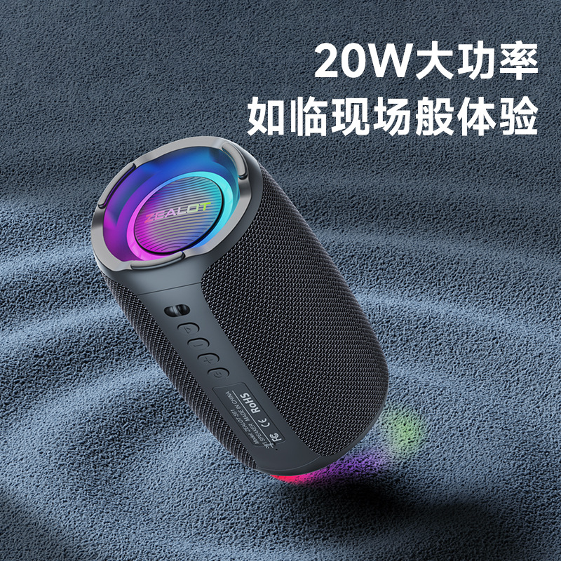 Personalizado entusiasta altavoz inalámbrico Bluetooth transfronterizo con micrófono K canción al aire libre de alta potencia comercio exterior mini sonido