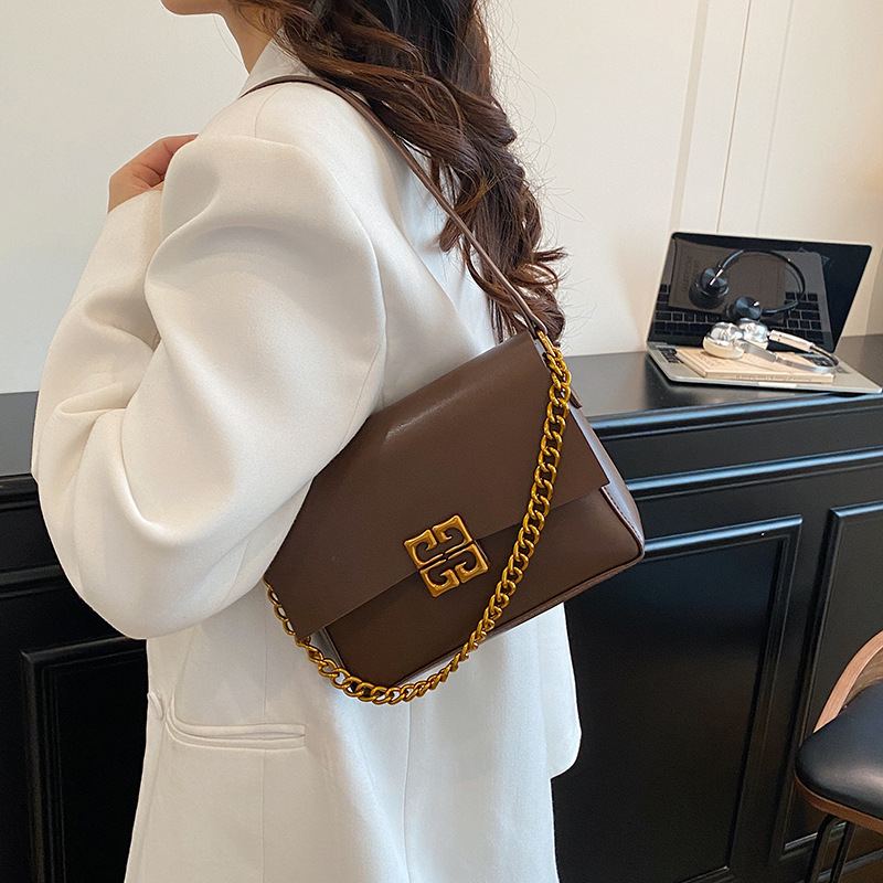 Elegant Women's Tote Bag Solid Colour Versatile Crossbody Handbag_voghion.com