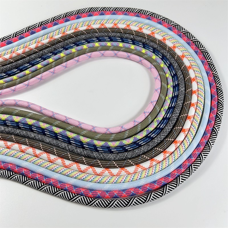 8mm彩色包芯涤纶手机挂绳跳绳diy手工编织相机水杯背带1.2米长