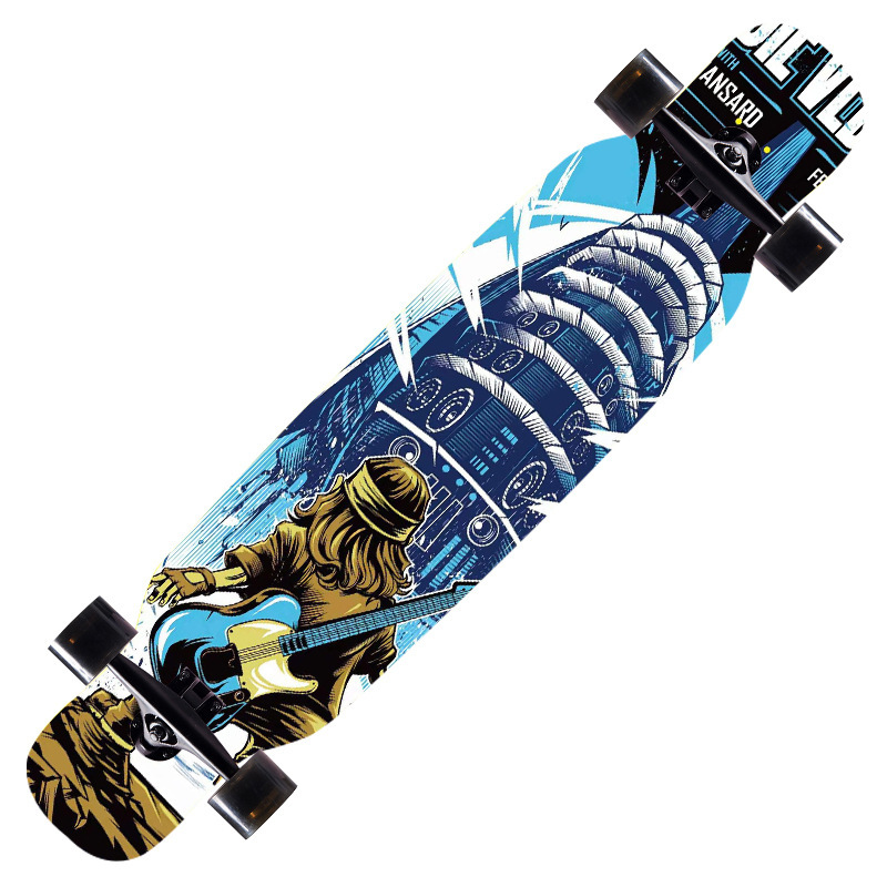 42 inch long board road skateboard cruiser four-wheel skateboard China maple dance board longboard