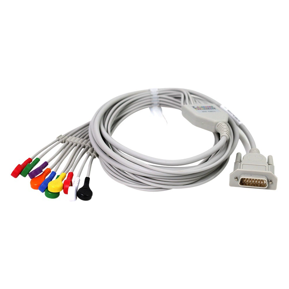 Kangtai ЭКГ машина 10 кабель с проводом 1,7 м провода EKG провода Трансграничный ЭКГ кабель оптовая продажа