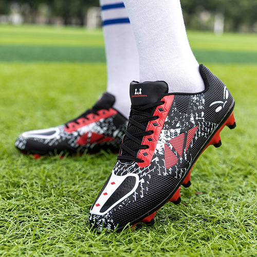 Factory direct sales new spring and summer children's football shoes men's shoes low-cut long spikes grass training cross-border large size 46
