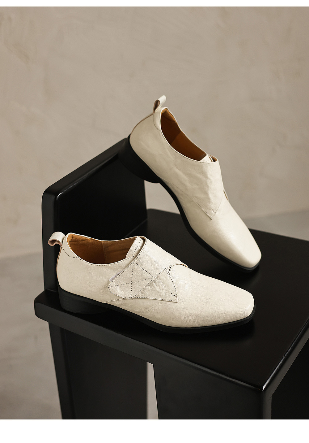 square toe dress shoes CHIKO Donelle Block Heels Minimalist Monk Strap Oxfords Men'S Business Formal Shoes Classic