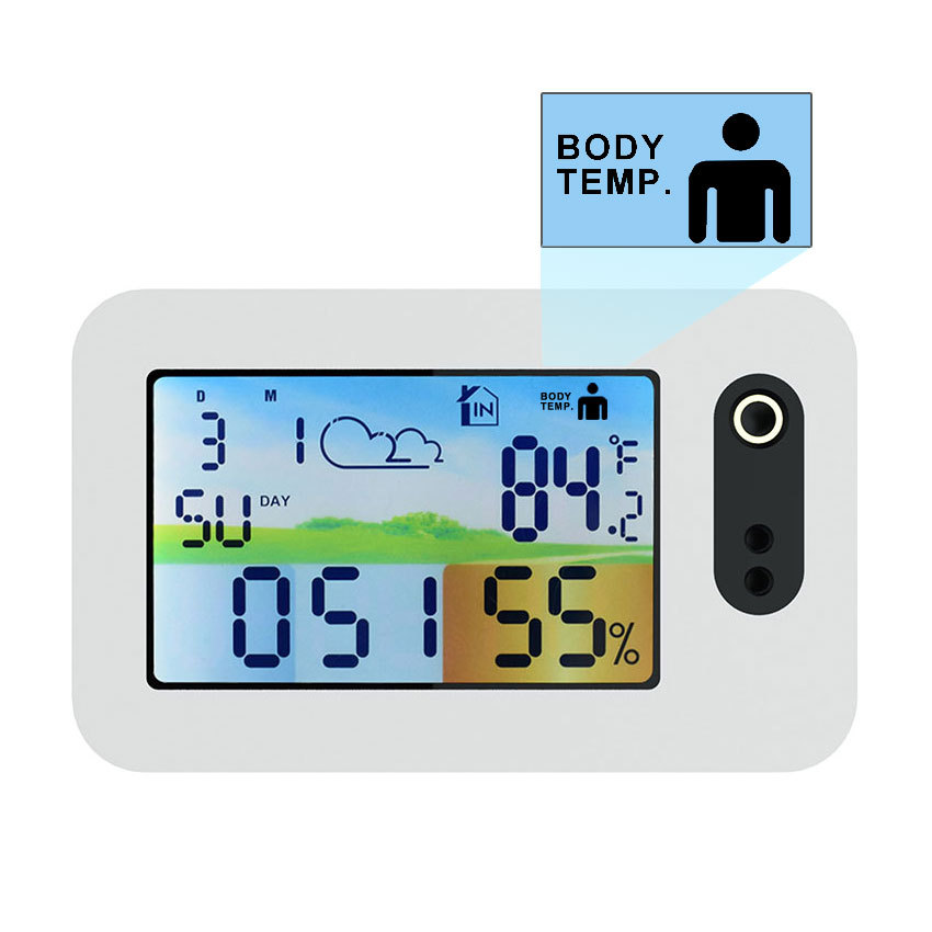 Creative gift clock bedroom desktop multi-function indoor temperature and humidity alarm LCD color screen number display