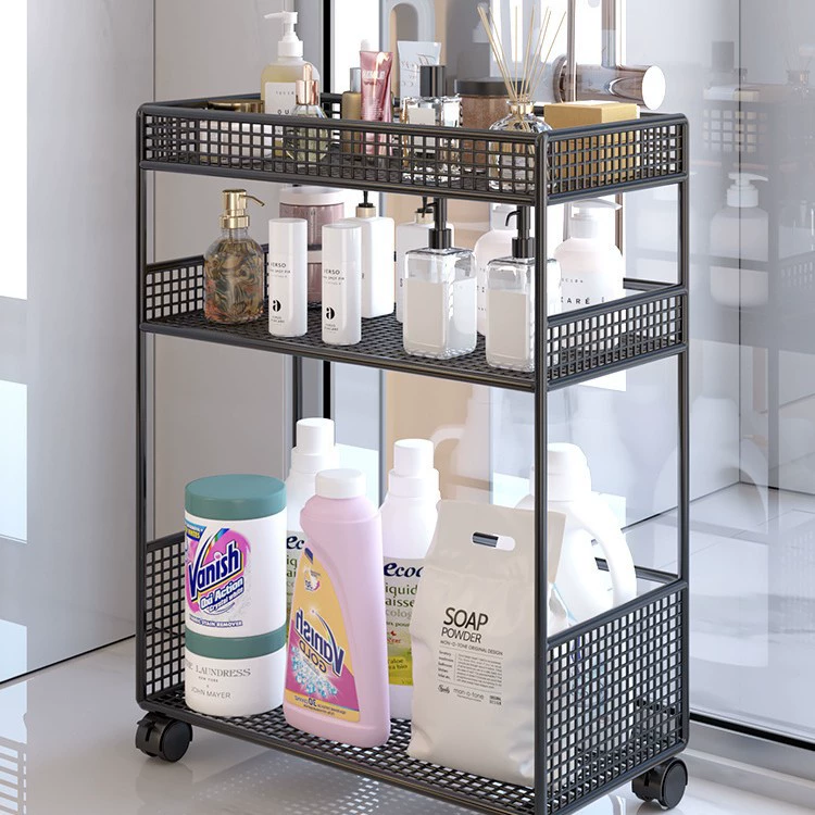 Стеллаж для хранения в ванной комнате, напольная многослойная стойка для хранения моющих средств для ванной комнаты, мобильный туалет, оптовая продажа для хранения в ванной комнате