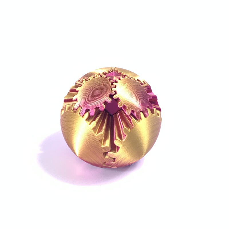 創造的なカラフルなギア回転ボール3Dプリント玩具ギアボールスピンボール知育模型玩具|undefined
