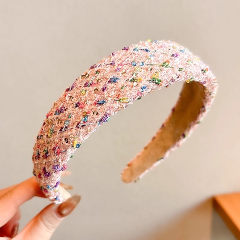 Dulce rosa, banda de cabello para mujeres, temperamento craneal alto, banda de cabello para lavar la cara, maquillaje, banda de cabello, tarjeta de cabello, sensación de alta calidad, nuevo tocado