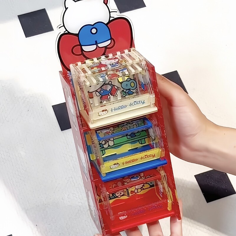 小紅書と同じかわいいハローキティ収納ボックスアクリル kt 猫キャンディボックスフリップトップデスクトップ収納ラック|undefined