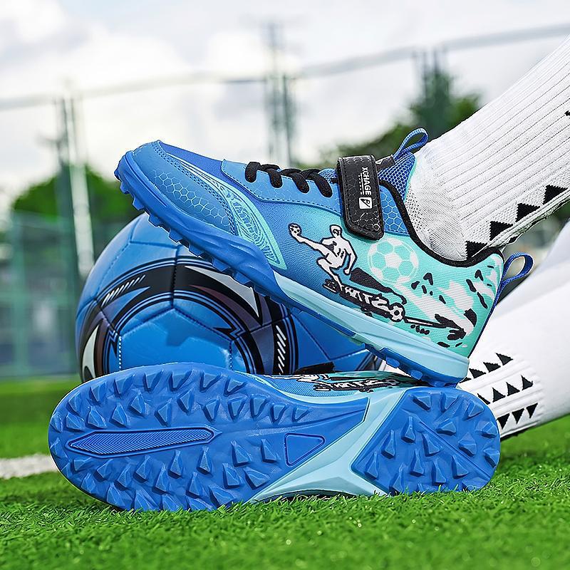 Zapatillas de Fútbol Infantil con Cierre Mágico TF AG de PU, Malla y TPR, Transpirables, para Terreno Firme image 1