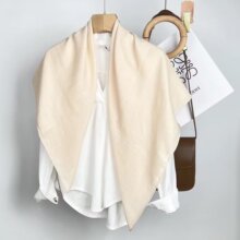 纯色90丝巾女时尚百搭外搭装饰棉麻领巾方巾丝巾高级感护颈小围巾