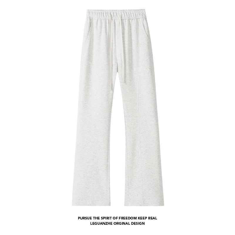 American-Style Patchwork Flared Casual Pants for Men, Trendy High Street Versatile Straight-Leg Sweatpants, Stylish Loose Sports Drawstring Long Pants American-Style Patchwork Flared Casual Pants for Men, Trendy High Street Versatile Straight-Leg Sweatpants, Stylish Loose Sports Drawstring Long Pants