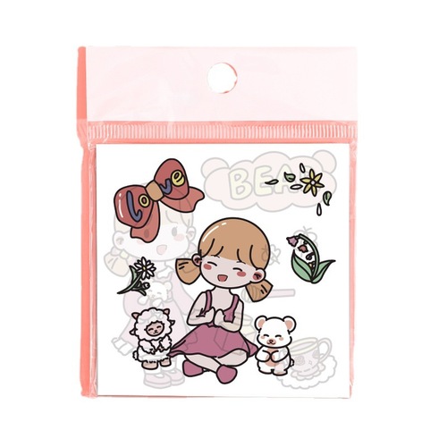 Guka notebook stickers 100 sheets of pte cute waterproof cartoon student notebook PET thermos cup stickers wholesale