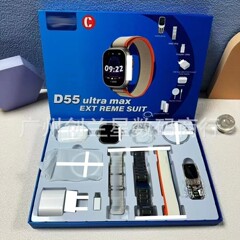 D55ultramax スマートウォッチ男性多機能長寿命 Bluetooth ヘッドセット 6 点セットミニ携帯電話スポーツハート