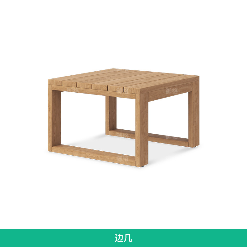 Sofá de exterior, madera maciza, patio, jardín, hotel, villa, ocio al aire libre, teca anticorrosión, muebles impermeables y resistentes al sol para exteriores. image 11
