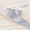 2.5cm gray blue polka dot polyester belt (minimum size 10)