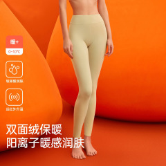 A类高腰秋裤女紧身大码无痕薄款7A抗菌玻尿酸打底裤线裤保暖裤女