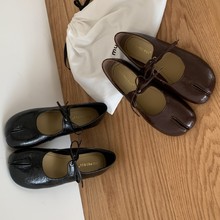 法式平底浅口玛丽珍鞋女2025年秋季新款分趾一字带猪蹄芭蕾舞单鞋