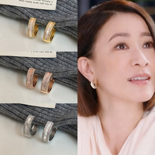 爆款新闻女王佘诗曼MAN姐文慧心同款轻奢贝壳锆石小众高级感饰品