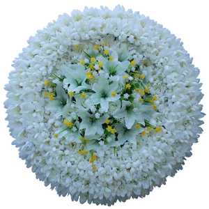 Никакая вышивка стальная дно симуляция Daisy Lame Ring 80 см арочные похороны похоронные похороны.