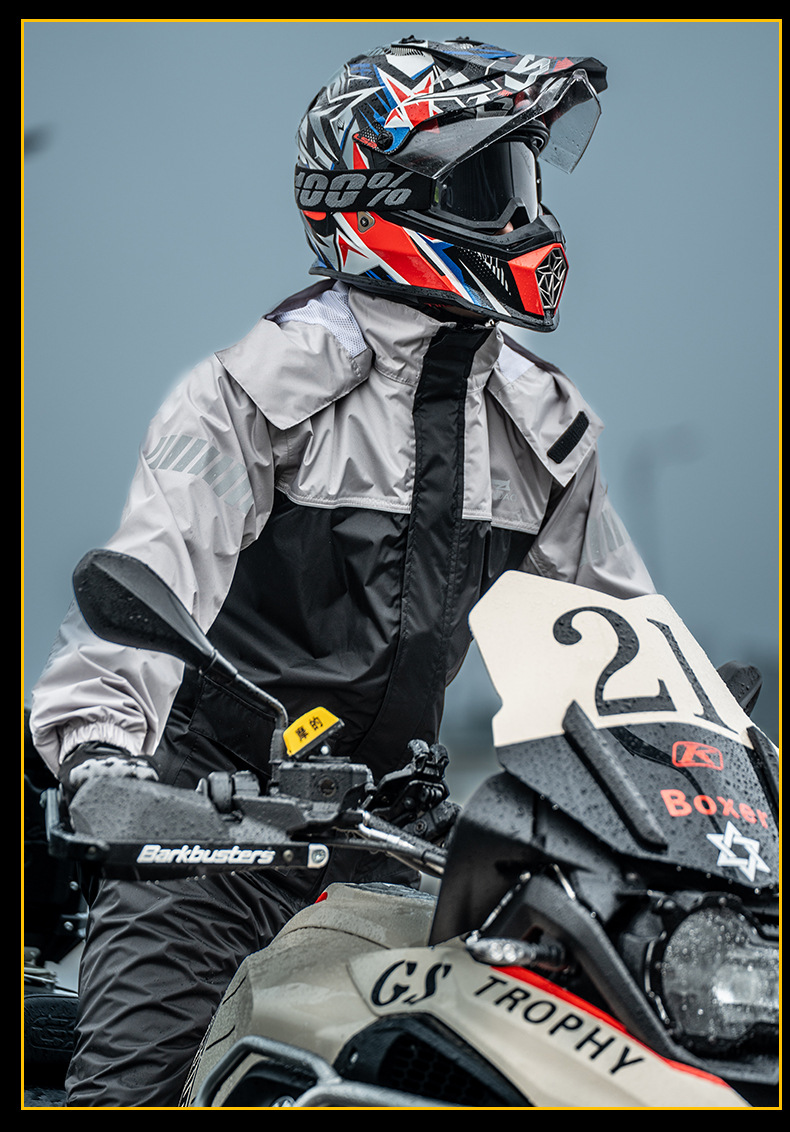 Motorcycle Raincoat Rainproof Set Waterproof Two Piece Rainsuit_voghion.com