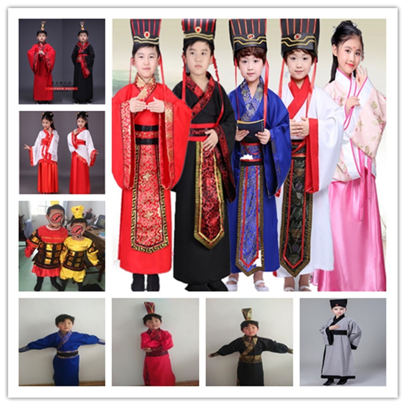 儿童古装诸葛亮三国演义曹操刘备张飞关羽服装话剧桃园三结义演出
