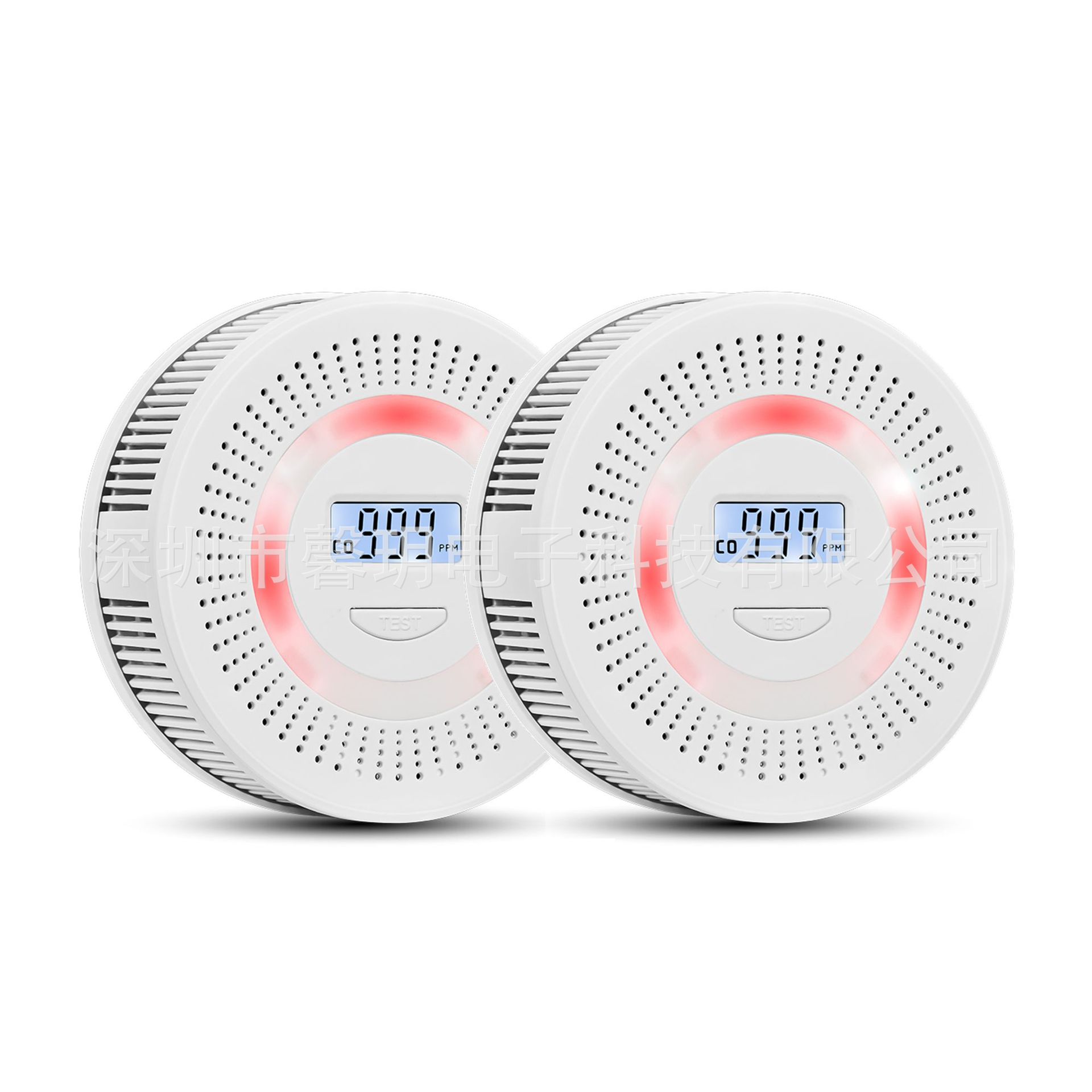 Nueva estación independiente Amazon transfronterizo e-commerce CO detector de humo 2-en-1 de detección de alarma