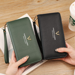 New Women's Wallet Long Zipper Handbag Large Capacity Money Clip High-End PU Leather Card Holder Best Selling