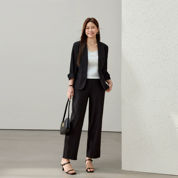 [модный легкий деловой костюм, костюм-двойка] Тонкий показ, женская одежда больших размеров, толстый мм2025, летний новый стиль