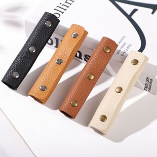 Litchi Pattern Handbag with Fixed Buckle Pu Leather Protective Cover Non-Slip Wear-Resistant Shopping Tote Bag Hand Guard Handle