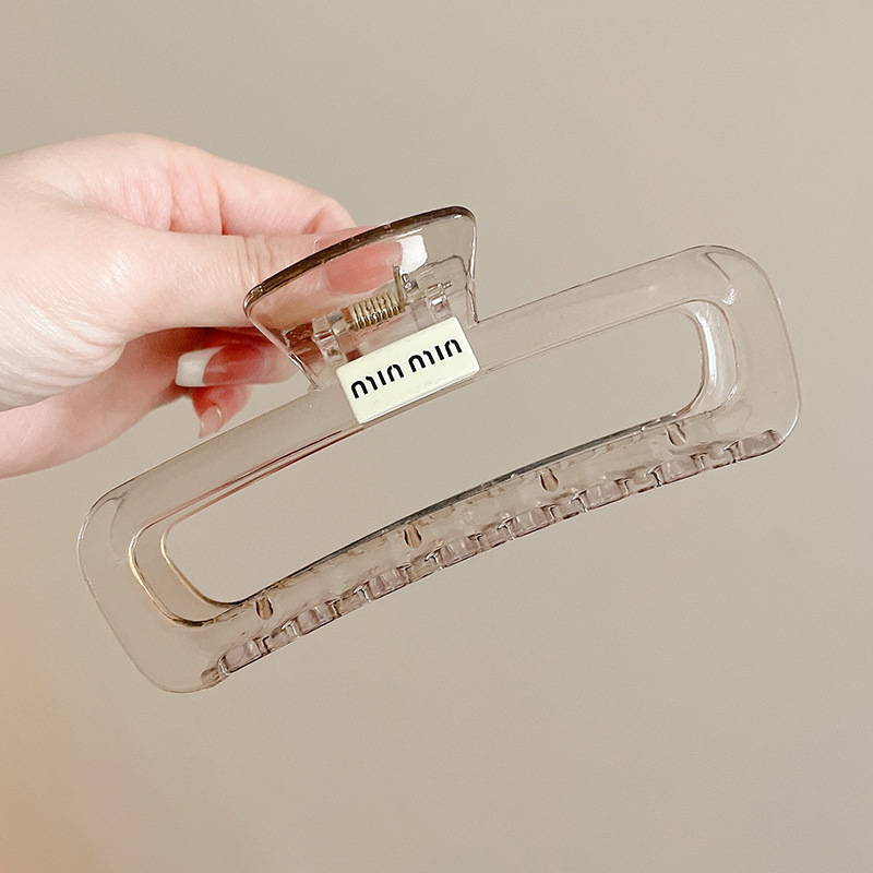 Horquilla para mujer de alta calidad clip de agarre negro tocado parte posterior de la cabeza clip de tiburón de pelo grande 2025 nueva horquilla